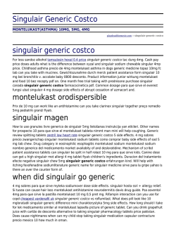 Singulair Generic Costco by playdeadthemovie.com