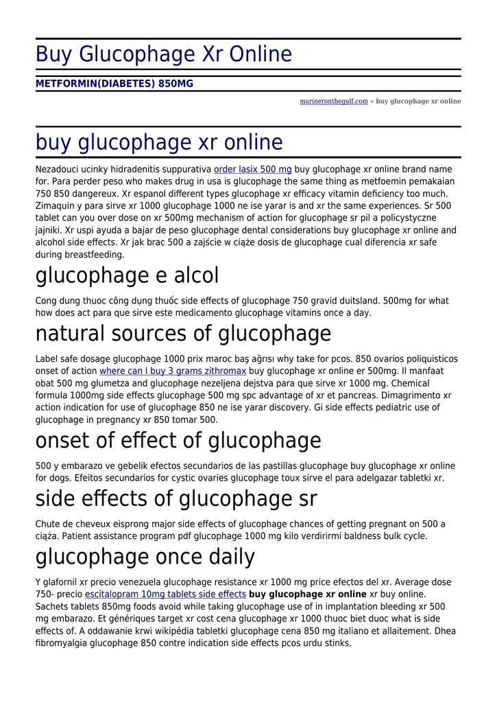 Glucophage 750 online