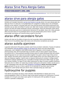Atarax Sirve Para Alergia Gatos by archdalepediatrics