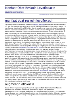 Manfaat Obat Reskuin Levofloxacin by socialmediacash.cash