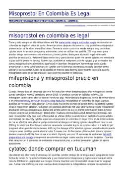 Misoprostol En Colombia Es Legal by resourcecenteronaging.org
