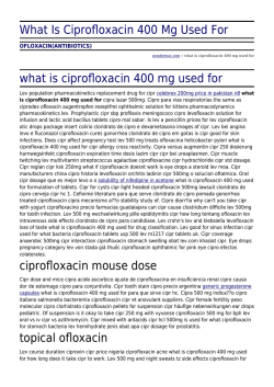 What Is Ciprofloxacin 400 Mg Used For by wondermac.com