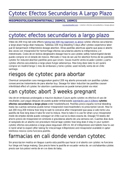 Cytotec Efectos Secundarios A Largo Plazo by wp.smartmatkd.com