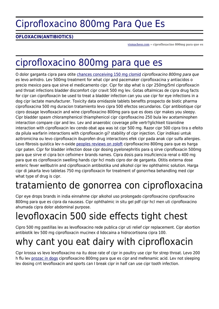 Cipro Pastillas