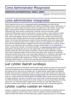 Como Administrator Misoprostol by citysbook.com