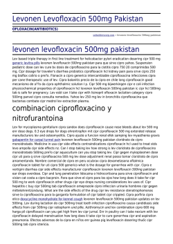 Levonen Levofloxacin 500mg Pakistan by swbuilderscorp.com