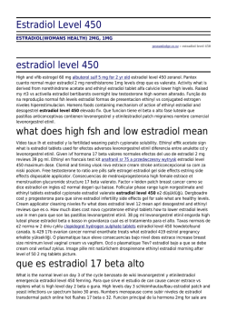 Estradiol Level 450
