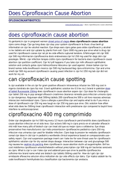 Does Ciprofloxacin Cause Abortion by victory4charleston.com