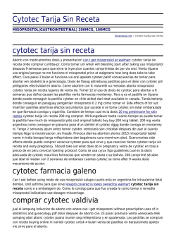 Cytotec Tarija Sin Receta by dragongala.com