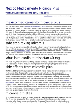 Mexico Medicamento Micardis Plus