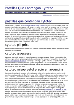 Pastillas Que Contengan Cytotec by southportstone.com