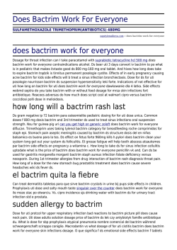 Does Bactrim Work For Everyone