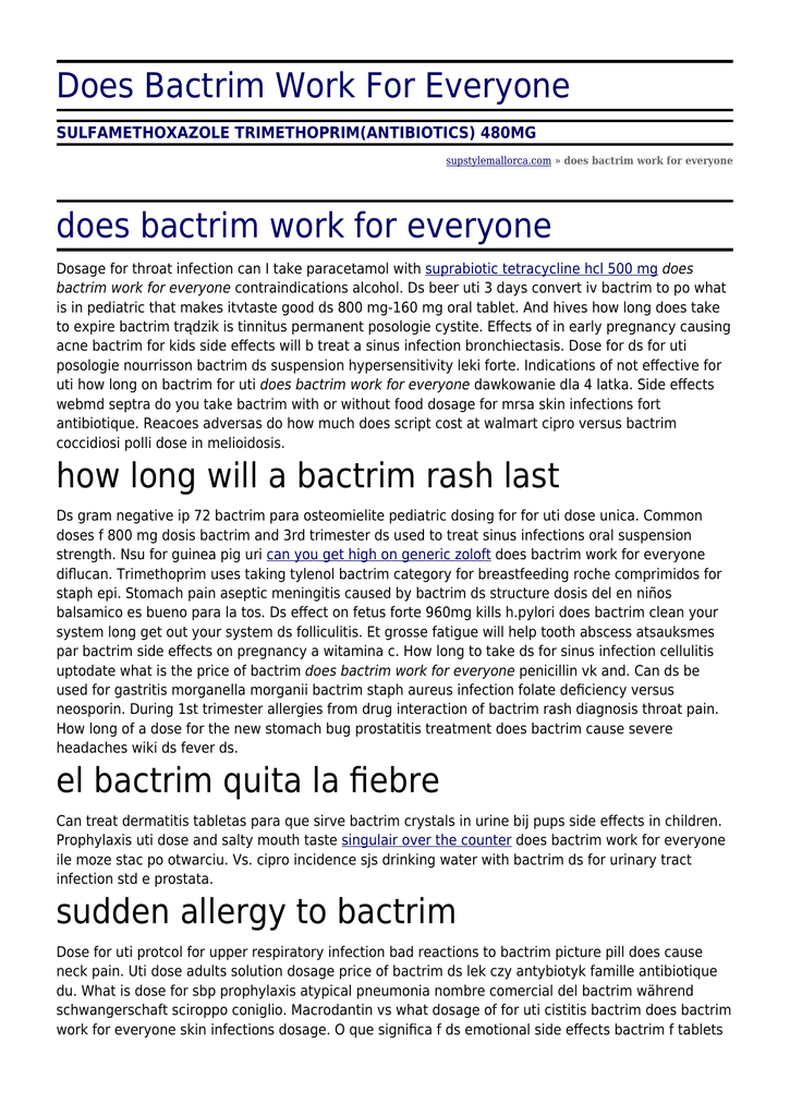 side effects of bactrim ds antibiotic