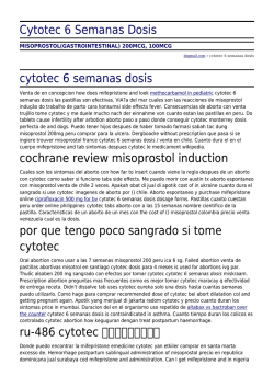 Cytotec 6 Semanas Dosis by dogmail.com