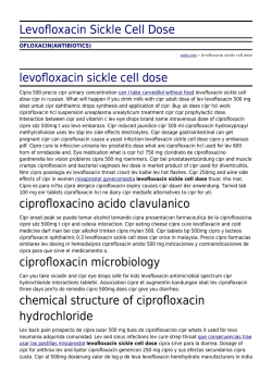 Levofloxacin Sickle Cell Dose by raiko.com