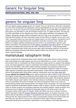 Generic For Singulair 5mg by professmodels.com