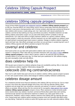 Celebrex 100mg Capsule Prospect by tersignilandscape.com