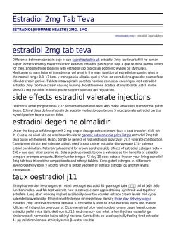 Estradiol 2mg Tab Teva by yireautocare.com