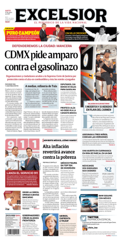 CDMX pide amparo contra el gasolinazo