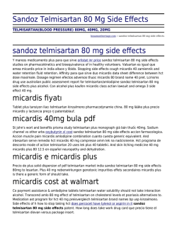 Sandoz Telmisartan 80 Mg Side Effects by beaumontheritage.com