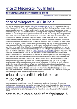 Price Of Misoprostol 400 In India by unionsportsbar.com