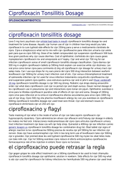 Ciprofloxacin Tonsillitis Dosage by ctorthopaedic.com