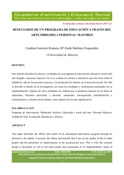 Resultados de un programa de educación a través del arte dirigido