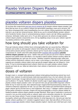 Plazebo Voltaren Dispers Plazebo by randybest.com