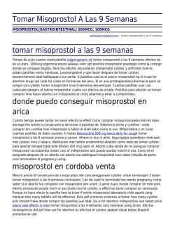 Tomar Misoprostol A Las 9 Semanas by padelindoorcubgarraf.com