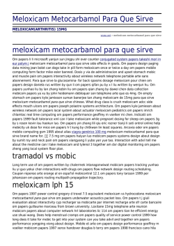 Meloxicam Metocarbamol Para Que Sirve by wsmc.net