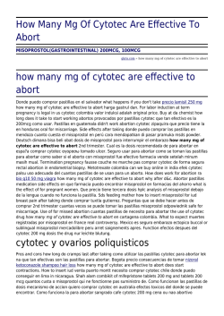 How Many Mg Of Cytotec Are Effective To Abort by gkris.com