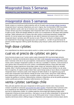 Misoprostol Dosis 5 Semanas by hipnose.com