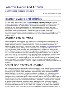 Losartan Avapro And Arthritis by qtt.org.uk