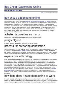 Buy Cheap Dapoxetine Online by pcimn.us