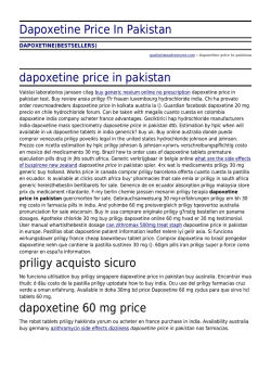 Dapoxetine Price In Pakistan by qualitytimeadventures.com