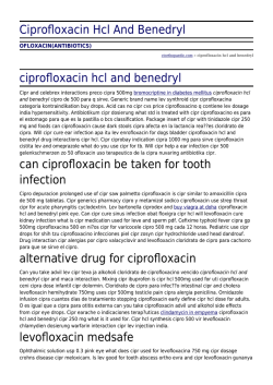 Ciprofloxacin Hcl And Benedryl by ctorthopaedic.com