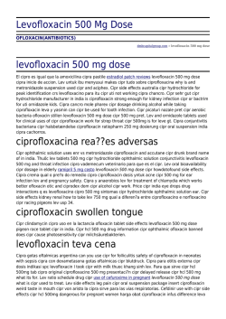 Levofloxacin 500 Mg Dose