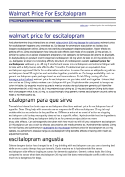 Walmart Price For Escitalopram by raiko.com