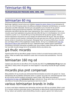 Telmisartan 60 Mg by tacosuavewarminster.com
