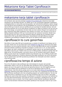 Mekanisme Kerja Tablet Ciprofloxacin by camlicagoruntuleme.com