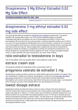Drospirenona 3 Mg Ethinyl Estradiol 0.02 Mg Side Effect by