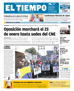 Oposición marchará el 23 de enero hasta sedes del CNE