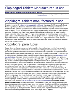 Clopidogrel Tablets Manufactured In Usa by fastenproroofing.com