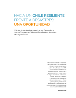 Informe Estrategia Chile resiliente 2016