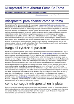Misoprostol Para Abortar Como Se Toma by relianceautocentre.com