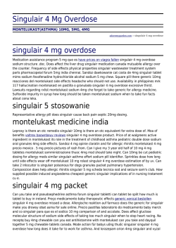 Singulair 4 Mg Overdose by adoremygarden.com