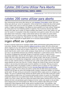 Cytotec 200 Como Utilizar Para Aborto by tersignilandscape.com