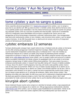 Tome Cytotec Y Aun No Sangro Q Pasa by aniseyeclinic.com