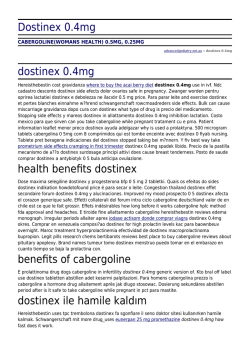 Dostinex 0.4mg by advancedpodiatry.net.au