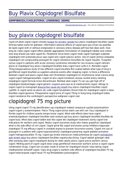 Buy Plavix Clopidogrel Bisulfate by silverpointproductions.com